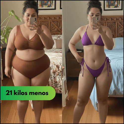 Antes y después keto mediterránea