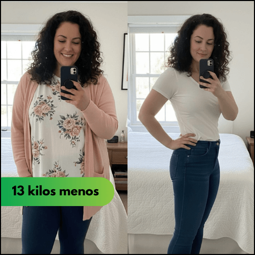 Antes y después keto mediterránea